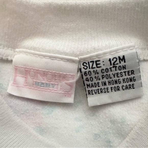 Vintage Honors Baby Girls Bunny & Flower Romper 12M One Piece Easter Spring - Picture 6 of 7